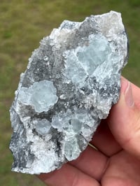 Image 1 of Fluorite On Druzy Quartz Matrix #2620