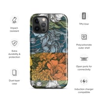 Image 12 of Art Nouveau Inspired Colorful Quartet Boho Hippie Floral Sketch Tough Case for iPhone®