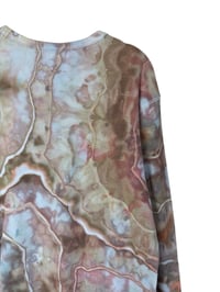 Image 11 of M Unisex Adult Waffle Long Sleeve Shirt in Sedona Geode Ice Dye
