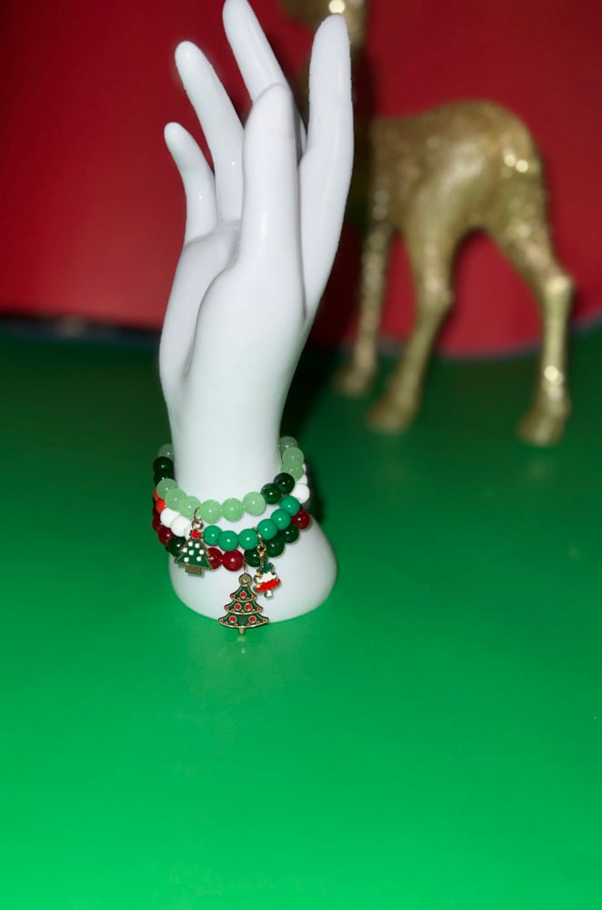 Image of Winter/Christmas Special - Beaded Charm Bracelets