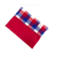 Image 5 of Red White & Blue Harris Tweed Waxed Cotton Zip Bag