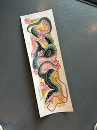 Image 2 of ORIGINAL PAINTING SAKURA SNAKE