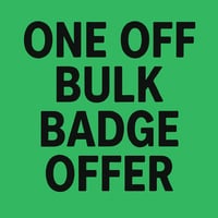 Image 1 of **ONE OFF OFFER* 150 metal pin badges (50 of each design).