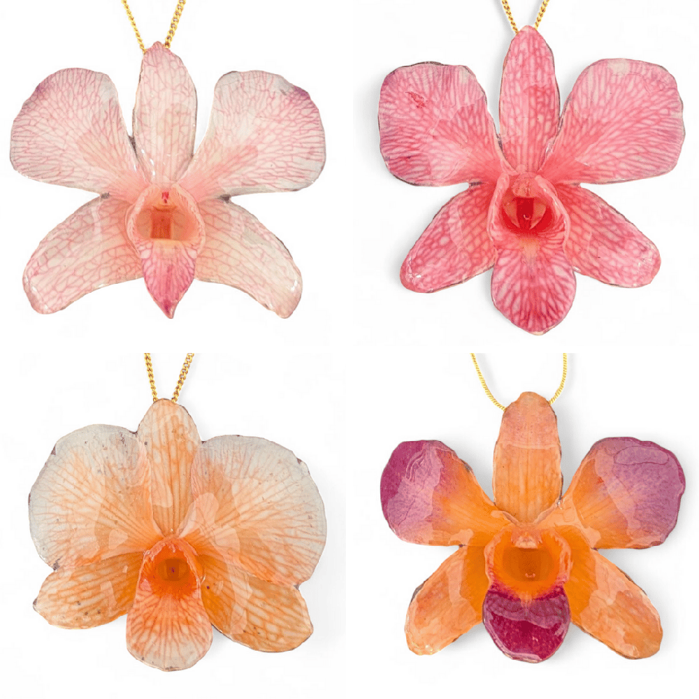 Image of Dendrobium Orchid Pendants (Pinks & Orange)