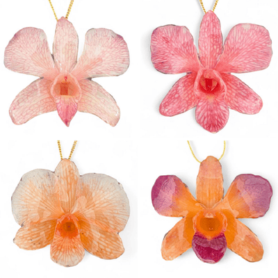 Image of Dendrobium Orchid Pendants (Pinks & Orange)