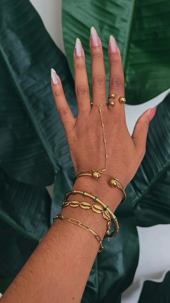 Image of THIN LINE • Hand Chain Bracelet