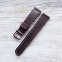 19mm Eggplant Chevre Strap In 40's Style