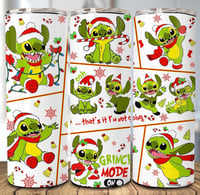 Grinch stitch 20oz subliamtion tumbler