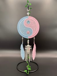 Image 3 of Cotton Candy Yin & Yang Dreamcatcher