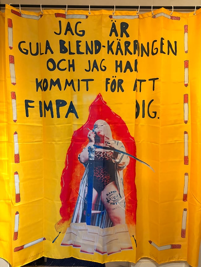 Duschdraperi -Gula Blend-kärringen