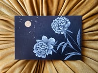 "Moonlit Peonies" Mini Print