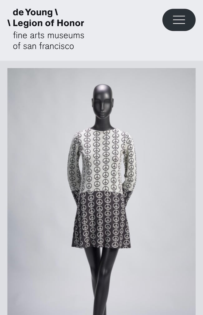 1967 Alvin Duskin knit rare PEACE dress vintage 60s