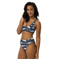 Image 5 of Recycled High-Waisted Shark Bikini