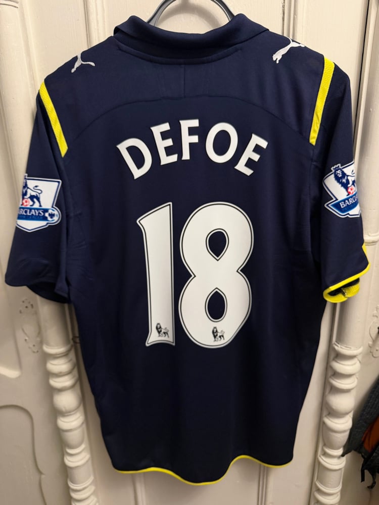 Image of Tottenham Hotspur “DEFOE 18” 2009/10 Away Shirt + PL patches (M)