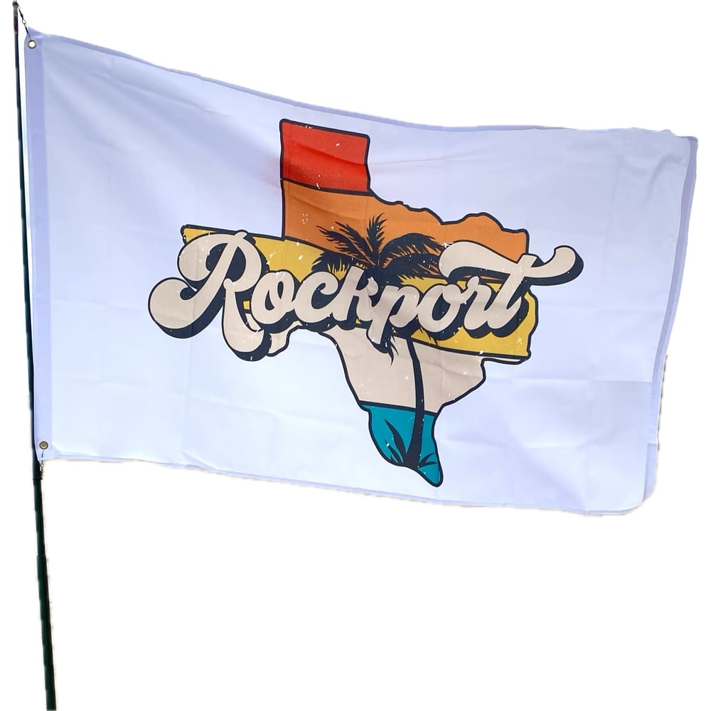 Rockport Texas Flag - Sunset Stripes