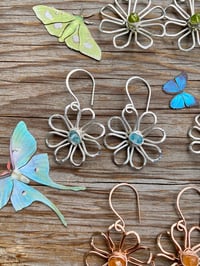 Image 6 of Sterling Apatite Bloom Earrings