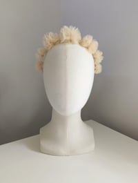 Image 2 of TULLE PUFF HEADBAND : NATURAL