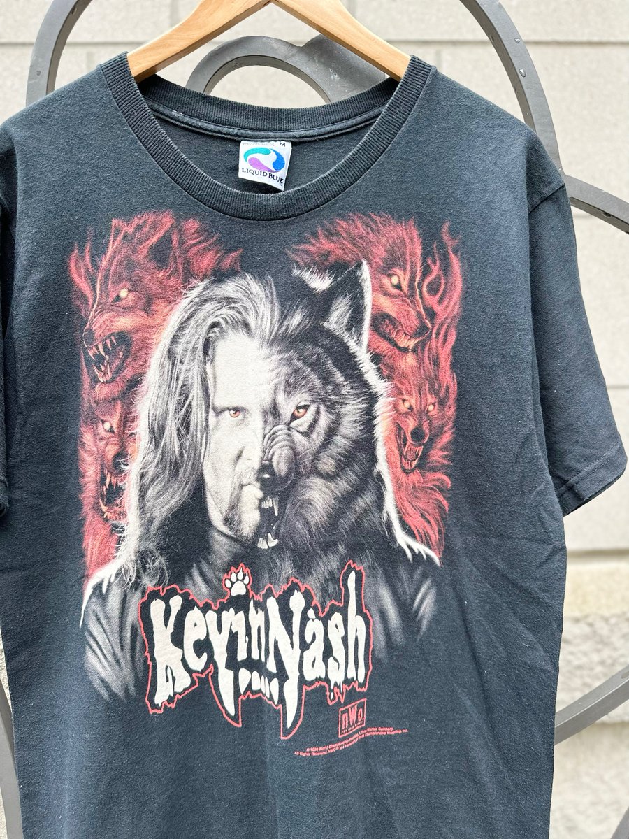 Image of 1998 Vintage Rare Liquid Blue KEVIN NASH - NWO Wrestling Tee, SIZE: LARGE
