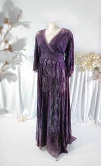 Image 1 of photography lace dress Melanie - size M - dark purple | photo props