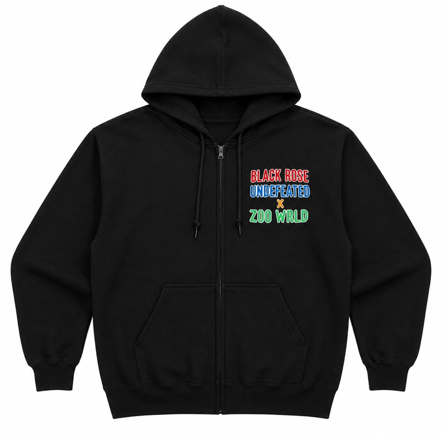 Image of BLACK ROSE UNDEFEATED X ZOO WRLD JACKET