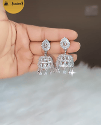 Image 5 of Mili_Cute American Diamond Pinjada Jhumka