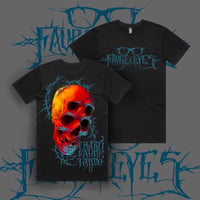 Image 1 of Blue Faure Eyes Skull T-Shirt (1x 4X-LARGE)