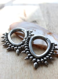 Image 2 of Ear Weights - Ornate Drop Ear Weights - Gold/Silver - Stainless Steel