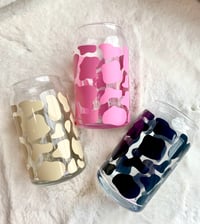 Image 1 of Cow Print Glass Cans