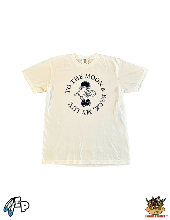 Image of To the Moon & Back, My Luv White Short Sleeve Shirt.