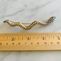 Image 2 of NATURAL PEARL SNAKE BROOCH
