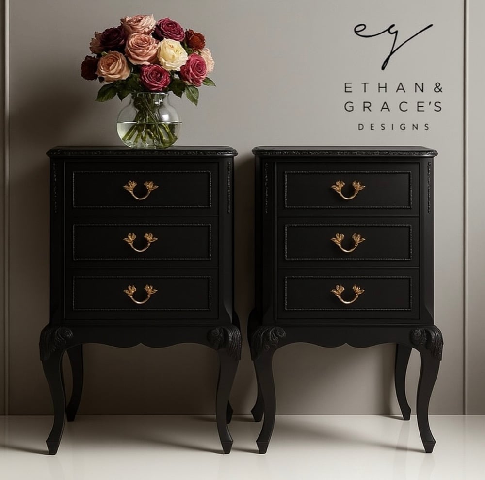 Image of Stunning Olympus black bedside tables