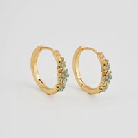 Image 1 of Fable Floral Wreath Hoop Earrings