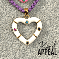 Image 6 of Enamel Box Chaim Necklace w/CZ Enamel Heart Charm