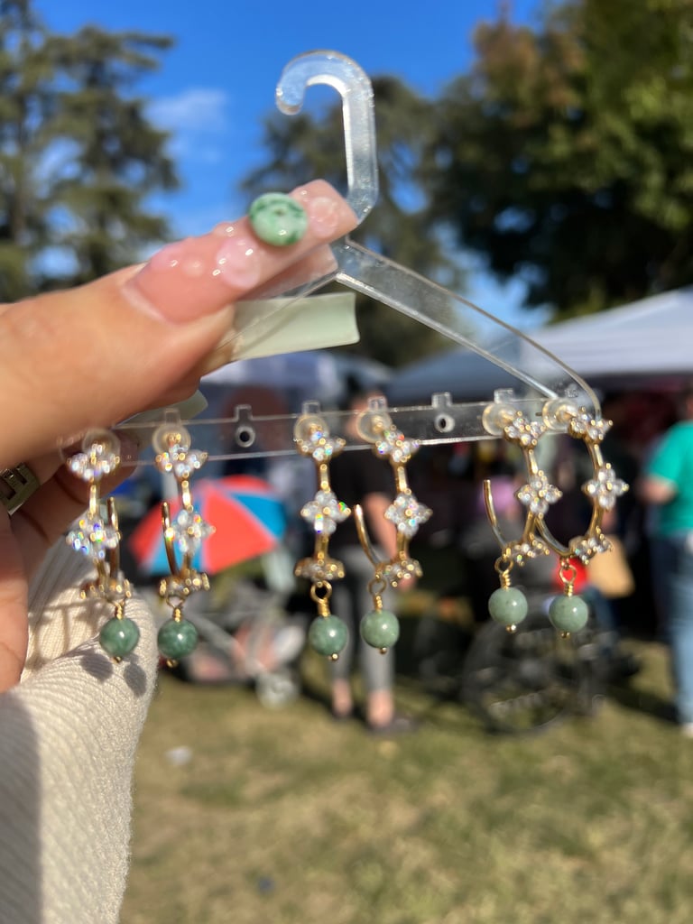 jaded cz clover hoops Image 2