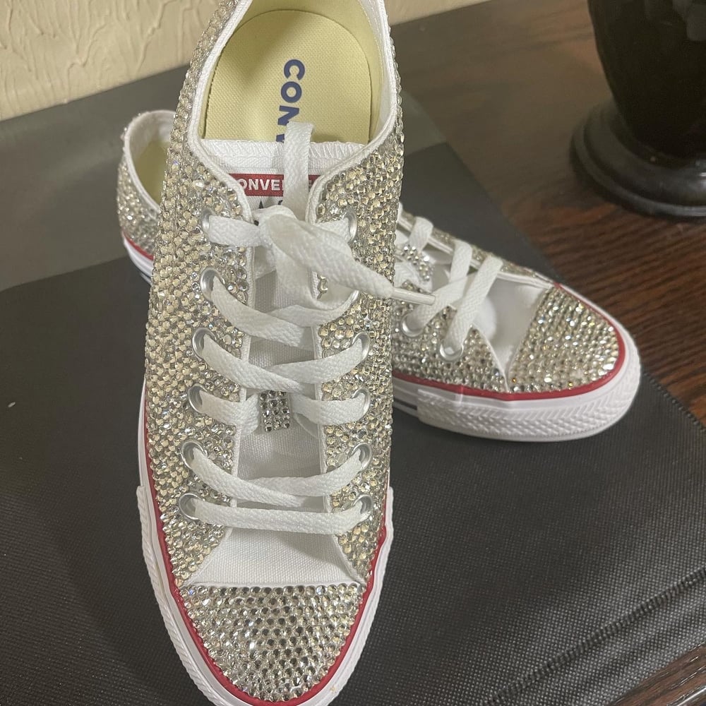 Rhinestone Converse Shoes With Spikes 