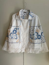 Image 1 of Blue embroidered shirt (m/l)