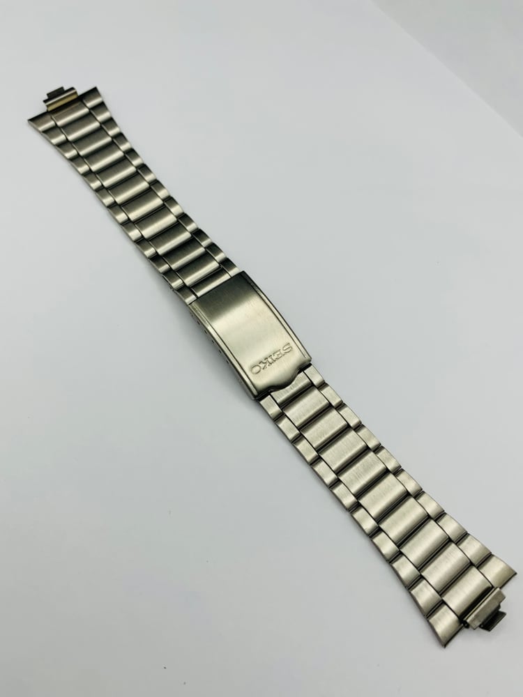Image of Rare 1980's heavy duty Sieko stainless steel watch strap,New Old Stock,mint,9.5mm/22mm
