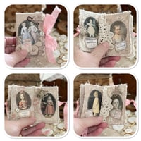 Image 4 of Petite vintage french lace snippet book in a tin
