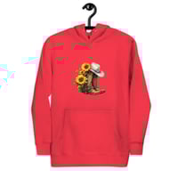 Image 11 of Unisex Hoodie, Turquoise Sunflower Cowgirl Boots Hoodie