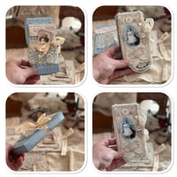 Image 7 of Vintage style french DMC Thread Box with snippet book and lace sewing book cover