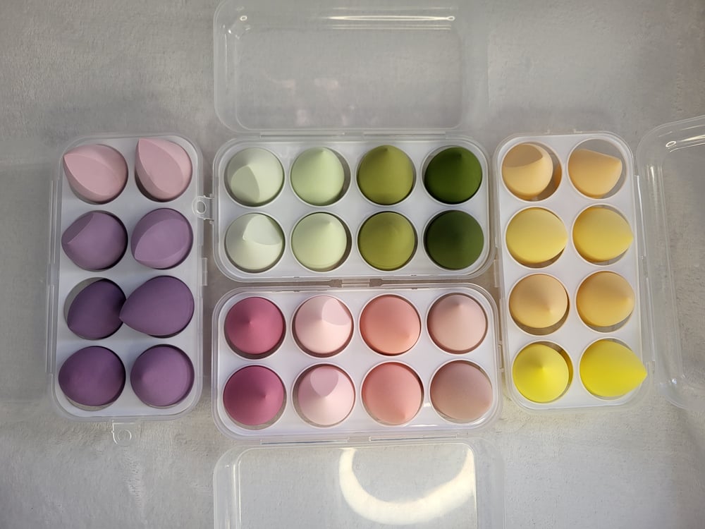 Image of [MishiSo] 8 pcs ﻿Cosmetic Sponge Set Beauty Blender 