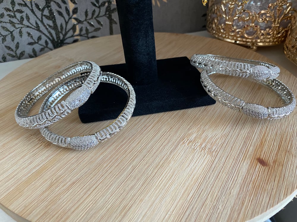 Silver bangles 