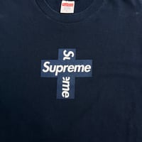 Image 3 of Supreme Cross Box Logo Sz L (NAVY)
