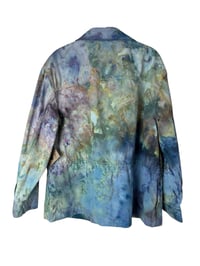 Image 7 of S 100% Cotton Twill Utility Jacket in Earthy Watercolor Ice Dye