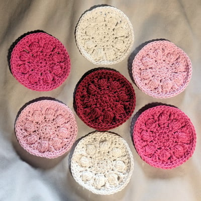 Image of Cotton Face Scrubbie Set (Valentine)