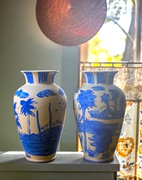 Image 5 of Set of FLA Delft Landscape Vase
