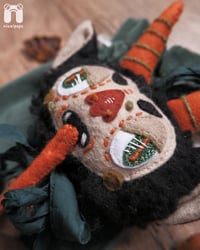 Image 4 of Krampus Textile Ornament | Handmade | Black