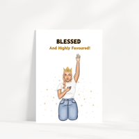Image 4 of Blessed and Highly Favoured Greeting card