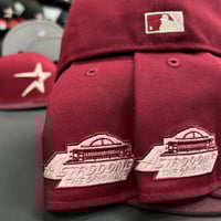 Image 2 of New Era 59Fifty Maroon- Cardinal “The Sweetheart”