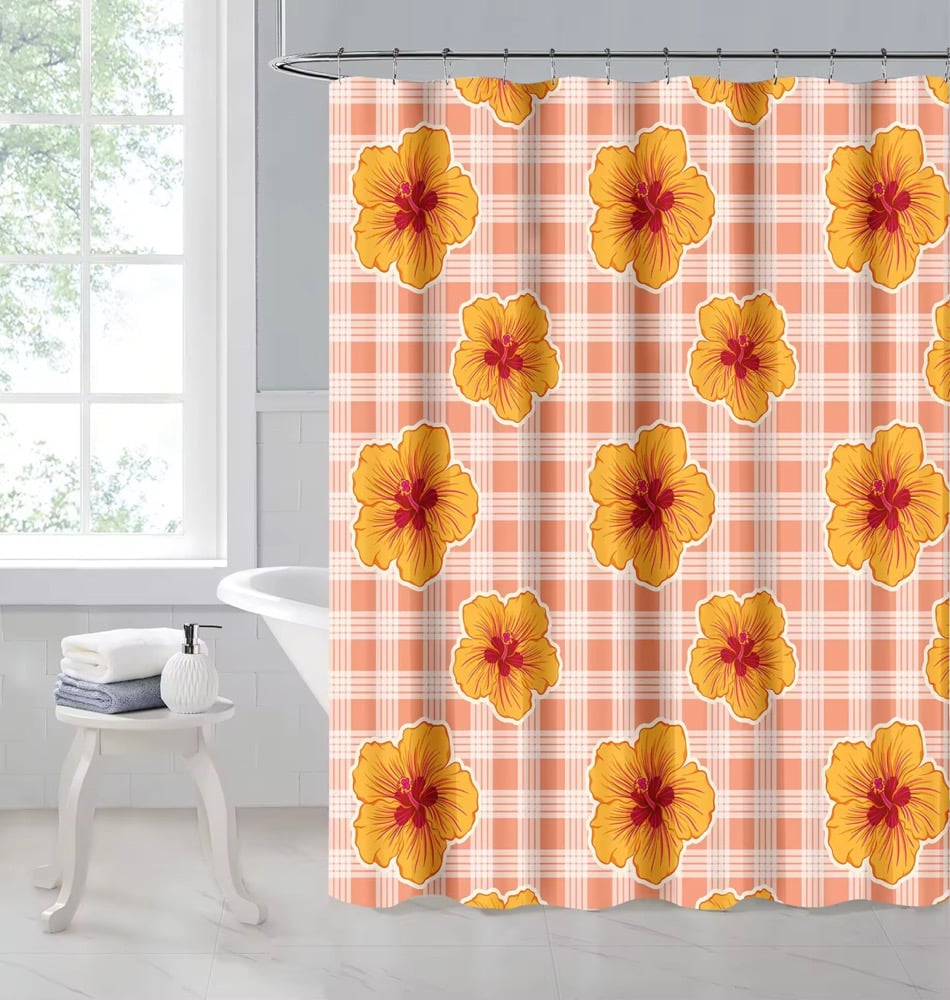 Image of Hibiscus HunnyGirl Shower Curtain